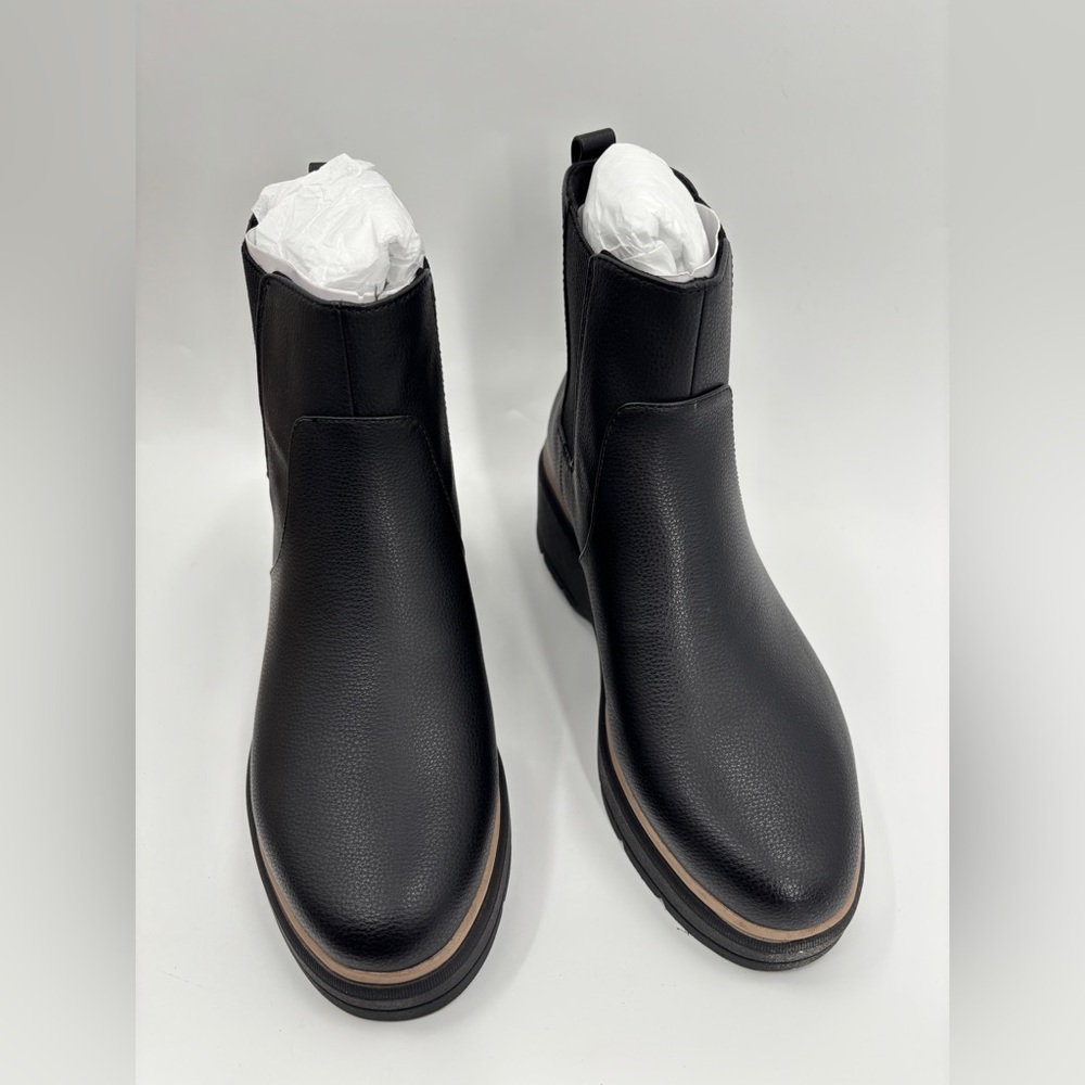 Dr. Scholl's Nice Day Max Chelsea Platform Boots Black Pebbled - Picture 4 of 7